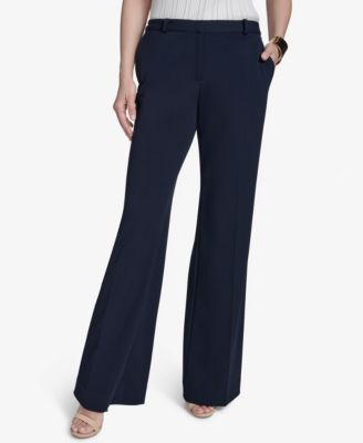Halston - Women's Low Rise Flare Leg Pants