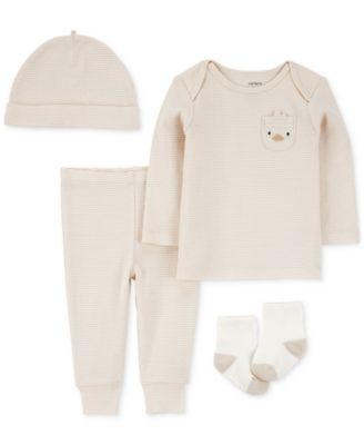 Carter's - Baby Boys Striped Duck Top, Hat, Pants & Socks, 4 Piece Set