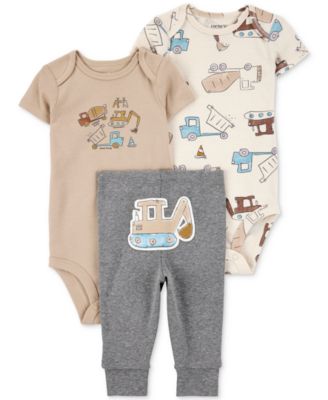 Carter's - Baby Boys Construction Little Character Bodysuits & Pants, 3 Piece Set