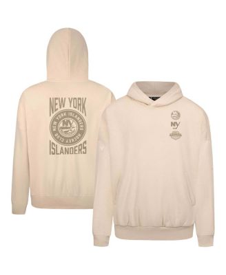 LevelWear - Men's Cream New York Islanders Contact Stamp Pullover Hoodie