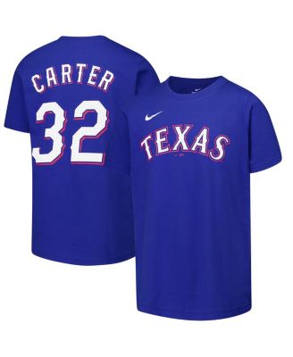 Nike - Big Boys and Girls Evan Carter Royal Texas Rangers Name Number T-Shirt
