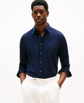 Tommy Hilfiger - Men's Long Sleeve Button Front Performance Shirt