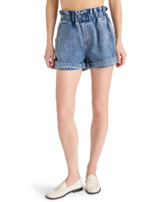 Steve Madden - Women's Elare High-Rise Cotton Denim Shorts