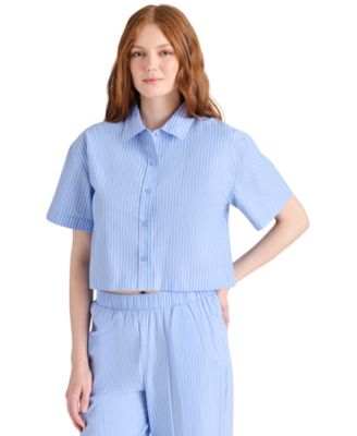Steve Madden - Women's Tula Striped Button-Front Shirt