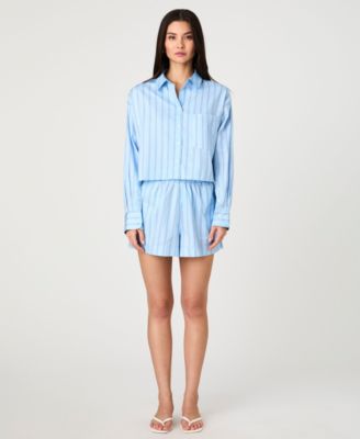 French Connection - Women's Lorenzo Striped Cropped Shirt