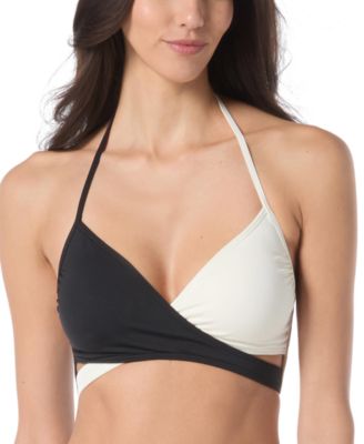 Vince Camuto - Women's Colorblocked Cross-Front Bikini Top