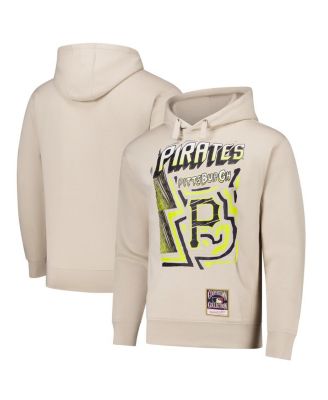 Mitchell & Ness - Men's Cream Pittsburgh Pirates Sidewalk Sketch Pullover Hoodie