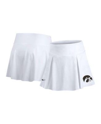 Nike - Women's White Iowa Hawkeyes Tennis Skirt with Shorts