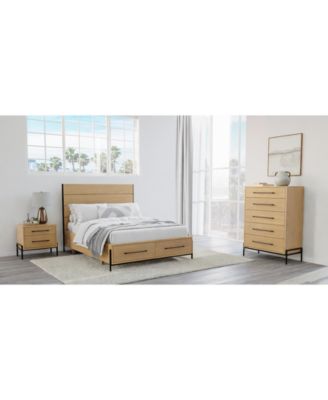 Furniture - Linstead 3-Pc. Twin Panel Storage Set (Bed, Chest & Nightstand)