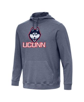 Antigua - Men's Heather Navy UConn Huskies Cloud Pullover Hoodie