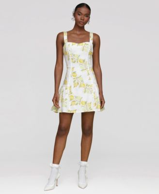 Avec Les Filles - Women's Printed Sleeveless Mini Dress