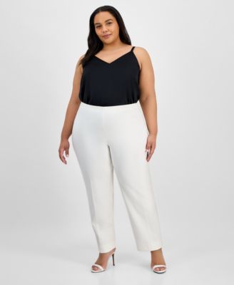 Anne Klein - Plus Size Hollywood Straight-Leg Ankle Pants