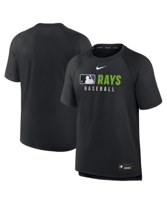 Nike - Men's Black Tampa Bay Rays Authentic Collection Pregame Raglan Performance T-Shirt