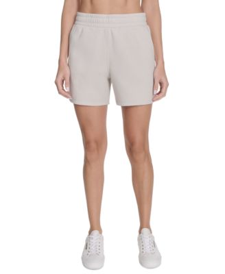 Calvin Klein - Women's Fleece Smocked-Waistband Shorts
