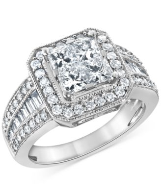 Macy's - Diamond Engagement Ring (1-5/8 ct. t.w.) in 14k White Gold