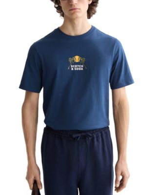 SCOTCH & SODA - Men's Short Sleeve Double Graphic Crewneck T-Shirt