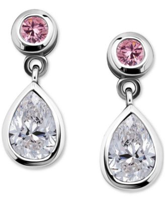 Giani Bernini - Cubic Zirconia Drop Earrings in Sterling Silver (also in 18k Gold over Sterling Silver)