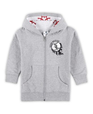Soft As A Grape - Toddler Heather Gray Chicago White Sox Baseball Full-Zip Hoodie Jacket