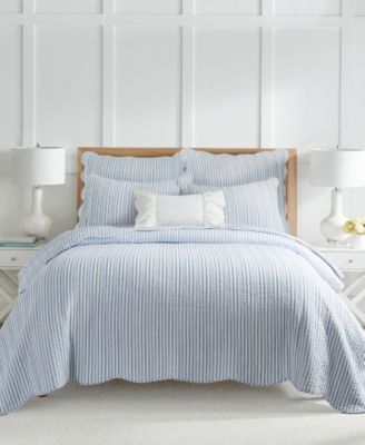 Levtex - Martha Stripe Reversible 3-Pc. Quilt Set, King/California King