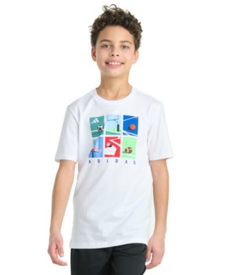 adidas - Big Boy Short Sleeve Multi-Sport Grid Graphic T-Shirt
