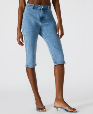 Steve Madden - Women's Knee-Length Denim Capri Pants