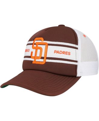 Mitchell & Ness - Men's Brown San Diego Padres Sideline Trucker Adjustable Hat