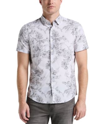 Perry Ellis - Men's Slim-Fit Stretch Floral Button-Down Shirt