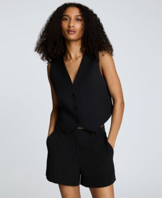 Kenneth Cole - Women's Luxe Twill Three Button Vest