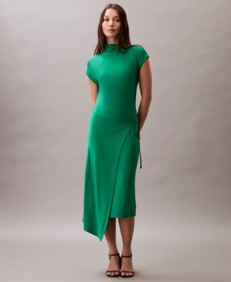 Calvin Klein - Women's Wrap Front Midi Dress