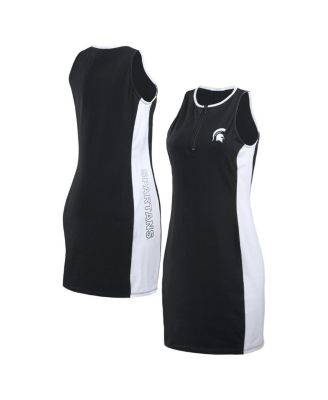 WEAR by Erin Andrews - Women's Black Michigan State Spartans Body framing Tank Dress