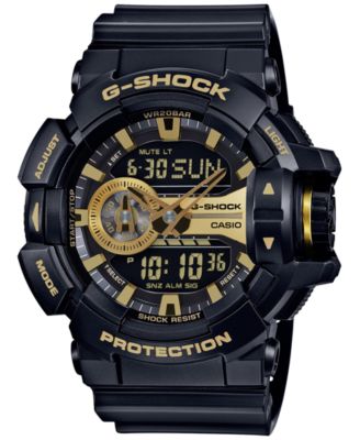 G-Shock - Men's Analog-Digital Chronograph Black Resin Strap Watch 55x52mm GA400GB-1A9