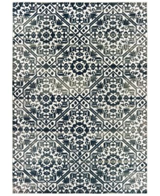 Oriental Weavers - Bowen 5506E Navy/Ivory 7'10" x 10'10" Area Rug
