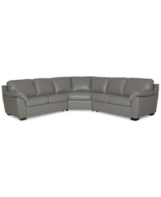 Furniture - Lothan 3-Pc. Leather Sectional Sofa