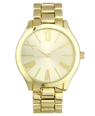 I.N.C. International Concepts - Women's Gold-Tone Bracelet Watch 42mm