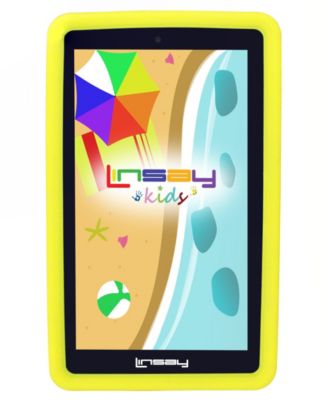LINSAY - 7" New Kids Funny Tablet PC Android 10 with Defender Case Dual Camera