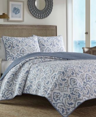 Tommy Bahama Home - Tommy Bahama Cape Verde Smoke Reversible 2-Piece Twin Quilt Set