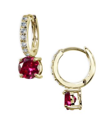 Giani Bernini - Colored Cubic Zirconia Huggie Hoop Earrings in 18k Gold Plated Sterling Silver