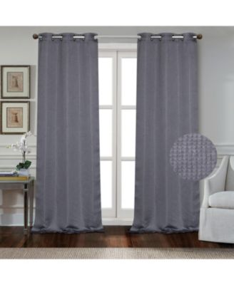 Dainty Home - Day to Night Times Square Blackout  Grommet Curtain Panel Pair, 38"x84"