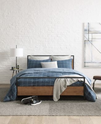 Kenneth Cole New York - Holden Grid Twin Duvet Cover Set