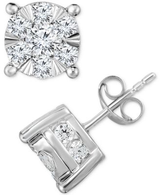 Macy's - Diamond Stud Earrings (2 ct. t.w.) in 14k White Gold