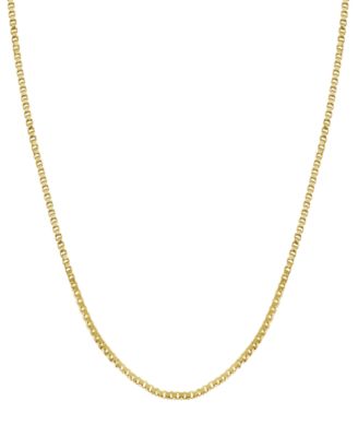 Essentials - Fine Silver Plate or Gold Plate Venetian Box Link 18" Chain Necklace