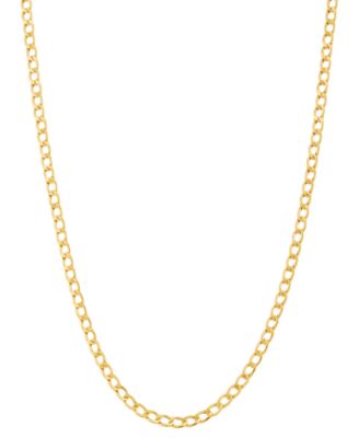 Macy's - Children's Polished Curb Chain in 14k Yellow Gold, 13"