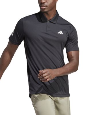 adidas - Men's Club Three Stripes Short Sleeve Performance Tennis Polo Shirt
