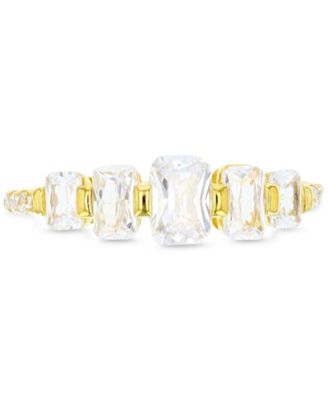 Macy's - Cubic Zirconia Graduated Statement Ring in 14k Gold-Plated Sterling Silver