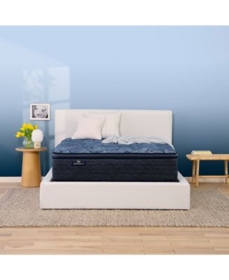 Serta - Perfect Sleeper Cobalt Calm 14" Medium Pillow Top Mattress Set, Queen