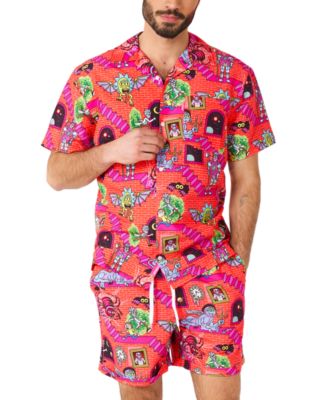 OppoSuits - Men's Short-Sleeve Rick & Morty Graphic Shirt & Shorts Set