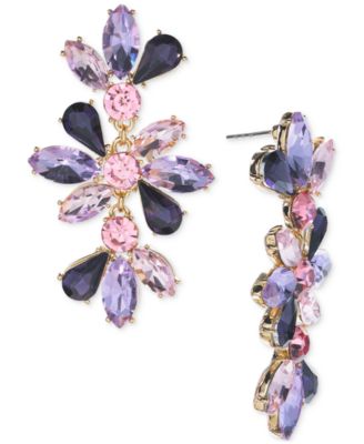 I.N.C. International Concepts - Gold-Tone Multi-Stone Flower Drop Earrings