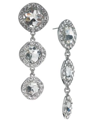 I.N.C. International Concepts - Round Crystal Triple Drop Earrings