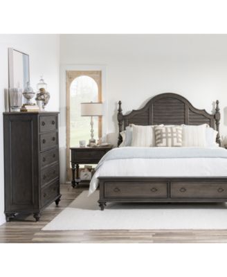 Furniture - Mandeville 3pc Bedroom Set (Louvered Queen Storage Bed + Drawer Chest + 1-Drawer Nightstand)