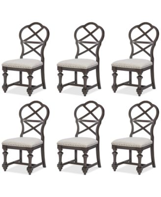 Furniture - Mandeville 6 Pc. X-Back Chair Set